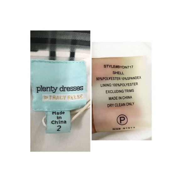 Plenty by Tracy Reese scuba dress, size 2,  Black, white, gray, NWT - Picture 5 of 13